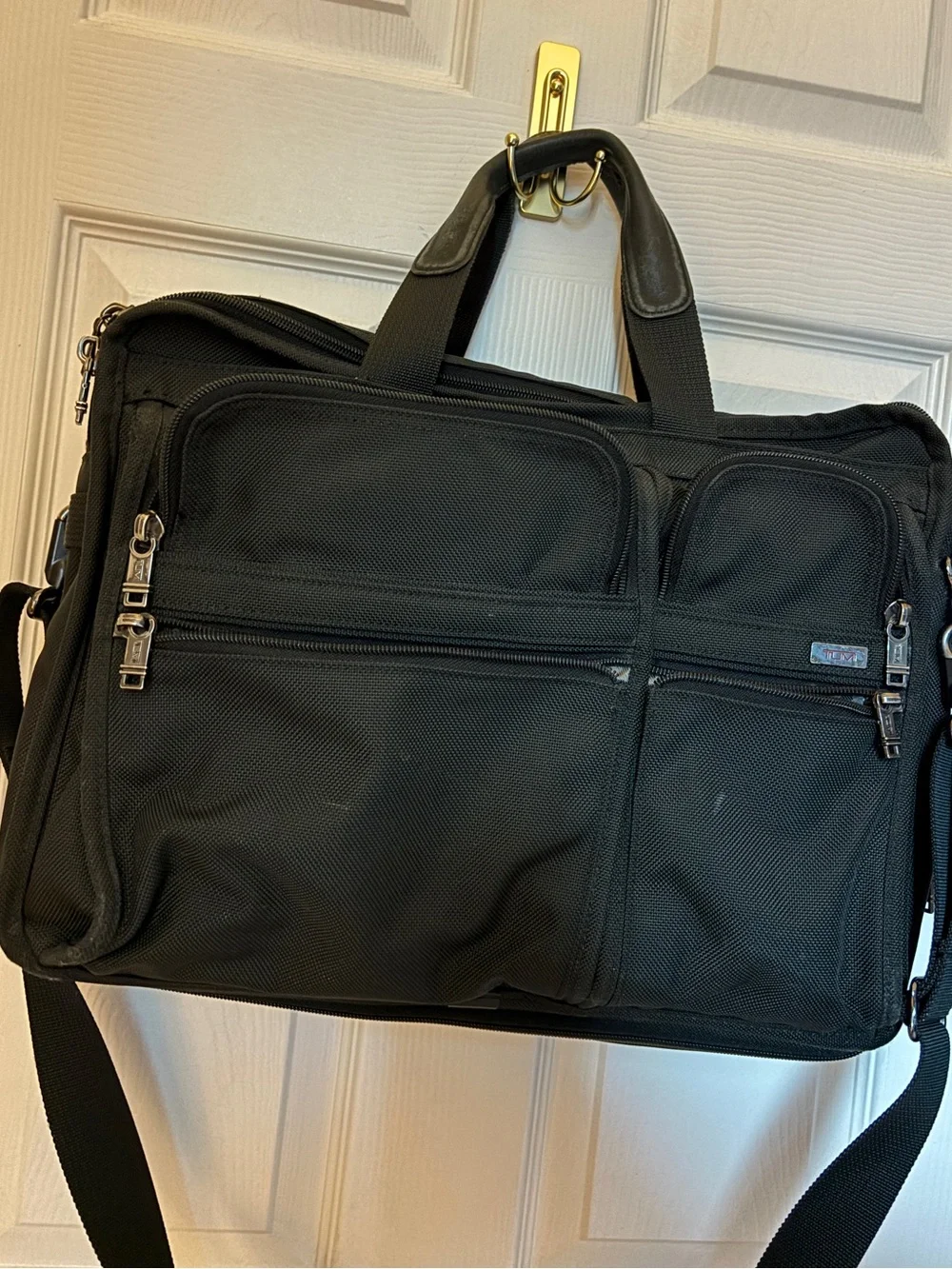 TUMI Alpha Ballistic Laptop Business Briefcase In Black with Laptop Protection